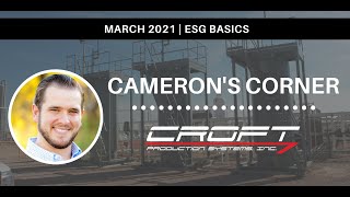 Cameron's Corner | ESG Basics