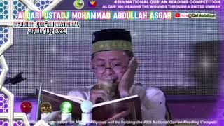 Beautiful Reading qur'an National April 18, 2024.. Alqari Ustadj Mohammad Abdullah Asgar