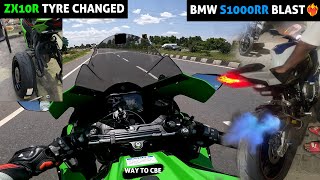 ZX10R TYRE CHANGED | BMW S1000RR BLAST | WAY TO CBE | KAILASH ZX10R