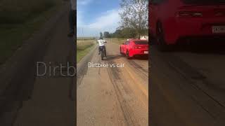 Dirtbike vs Car #atv #car #v8 #4stroke