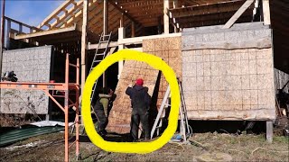 Working On The Doorway,  Upper Wall And More. Off Grid Homesteading. Post And Beam Build.