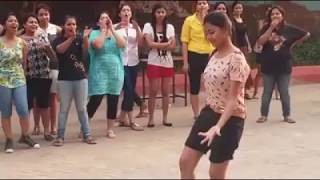 College girls dance