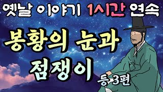 봉황의 눈을 알아본 점쟁이 등 3편🌛중간 광고 없는 1시간 연속 옛날이야기/ 잠자리동화,꿀잠동화,오디오북