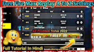 HOW TO ON REPLAY OPTION IN FREE FIRE 100% WORKING TRICK 1GB RAM DEVICES TRYING