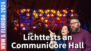 Lichttest bei Communicore Hall in Epcot