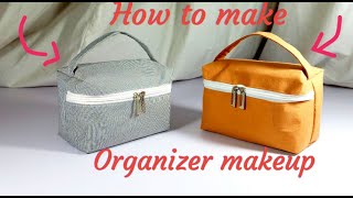 How to make zipper organizer /makeup box/#sewing #tips #tricks #tutorial #diy #handmade