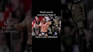 Thank You Triple H #wwe #wrestling #sports #shorts