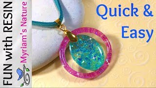 69] How to use RESIN for EASY, pretty JEWELRY - No tools - just a mold! Clearcast 7050 & Glitter