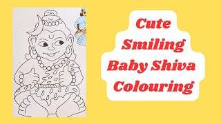 Cute smiling Baby Shiva Colouring #satisfying #asmr #viral #trending #indiangods