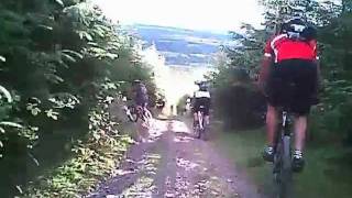 Mountain Biking Long Mynd - riding down Minton Batch