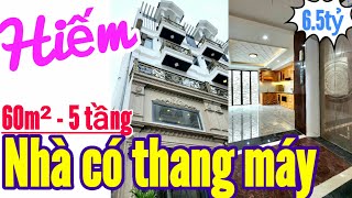 Bán nhà Bình Tân Xây Mới "CÓ THANG MÁY, 60m² 5 Tầng. giá rẻ đường số 6, BHHB (gần Tân Kỳ Tân Quý)