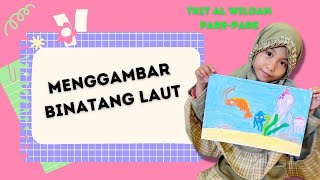 WOWW ANAK USIA 5 TAHUN MENGGAMBAR BINATANG LAUT || Ashka Menggambar & mewarnai