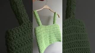 Tutorial en mi canal 💚 top crcohet Rapido y fácil! #crochet #knitting #tejido #