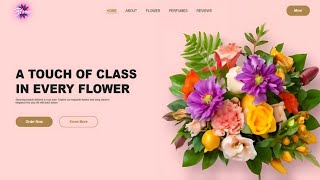 Flower Website Using HTML & CSS | Step by Step Tutorial | Fast Code