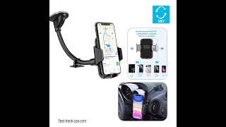 Car Phone Mount Holder with Long Neck Anti Shake Cradle