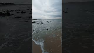 Walking along a stormy coast