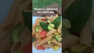 Penne di lenticchie all’ortolana