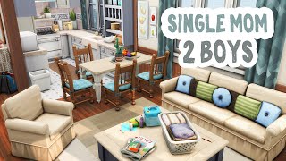 Single Mom & 2 Boys Apartment || The Sims 4 Apartment Renovation: Speed Build