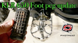 Pivot Pegz (foot pegs) install/upgrade on the KLR 650