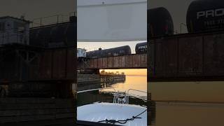 Boating underneath the train