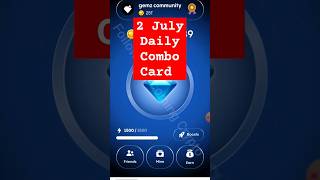 Gemz daily combo cards | 2 July Gemz daily combo #gemzdailycombo #gemzcoin