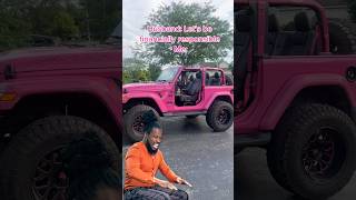 Jeep owners are financially irresponsible ✌🏾💕😂 #pinkwrangler #pinkjeepgirl #jeepfreaks #jeepgirl