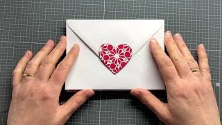 LOVE & SWEET HEART coverplate tutorial in card making | by @cisvolk  | #alinacutle ® #AlinaCraft