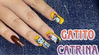 Uñas de catrina gatito