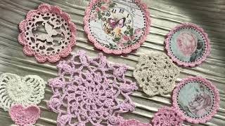 Lace and Crochet Appliqués I have made.  Please sit back and enjoy some eye candy!