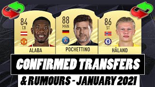 FIFA 21 | CONFIRMED TRANSFERS & RUMOURS #10 | JANUARY 2021 | w/ Pochettino, Haland & Alaba