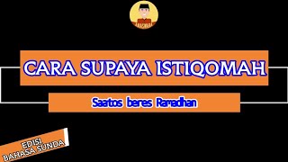 Cara Agar Istiqomah Selepas Ramadhan (Edisi Bahasa Sunda)