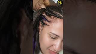 #shorts : Easy Summer Cornrows Braids / Protective Style On Straight Hair