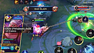 FRANCO DOING HIS BEST IN ORDER TO WIN - FRANCO HOOK MONTAGE - MOBILE LEGENDS BANG BANG