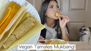 VEGAN TAMALES MUKBANG!