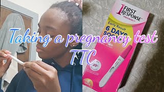 Taking a pregnancy test | Pregnancy test result