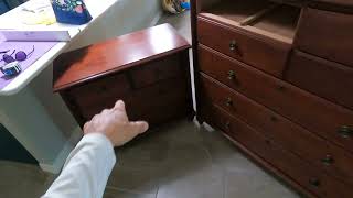 SOLID MAPLE WOOD FURNITURE MADE BY DURHAM OF CANADA FOR SALE  (MAHOGANY STAIN)