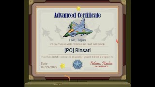 1945 Air Force Hal Tejas Advanced Certificate