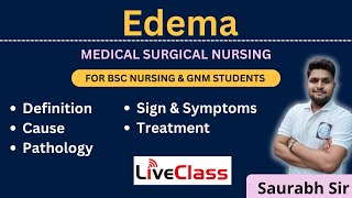 Edema || medical surgical nursing || For Bsc Nursing and GNM students