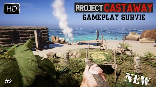 PROJECT CASTAWAY GAMEPLAY #2 JE PARS EXPLORER UNE AUTRE ÎLE SUR LE NOUVEAU JEU DE SURVIE 2024 !