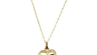 9CT. YELLOW GOLD HEART SHAPED LOCKET & CHAIN