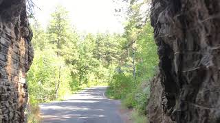 Single lane tunnel in Custer State Park