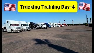 Trucking Company Training Day-4. Short break at truck stop, Arizona.