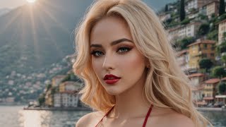 Evening shoot at the Como Lake, Italy | AI Art Lookbook | AI Beauty and Art