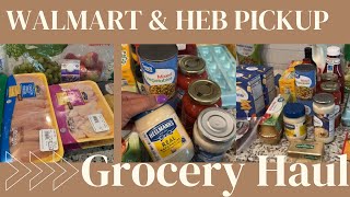 WEEKLY GROCERY HAUL | WALMART & HEB PICKUP| FAMILY OF 3