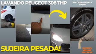 Lavando Peugeot 308 em casa - MELHOR PRETINHO!