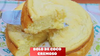 BOLO DE COCO CREMOSO: Feito com Leite Condensado! Sobremesa de Pudim de Coco cremoso perfeito.