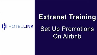 Extranet demo - Channel Manager | Create Airbnb Promotion