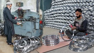 Amazing Process of Making Motorcycle Wheel Rim | Factory Mass Production