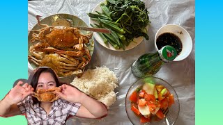 BACK TO MUKBANG SERYE CHARR!CRABS,OKRA & SOME KAMOTE TOPS MUKBANG!SO YUMMY DAT U CAN’T RESIST#yummy