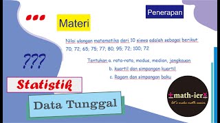 Kupas Tuntas Statistik Data Tunggal | Paham dengan Mudah